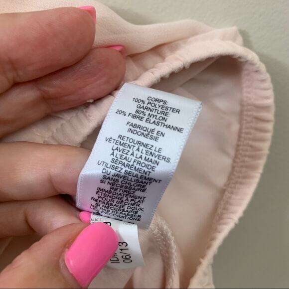 Express Pintuck Sleeveless Jeweled/Beaded Chiffon Top - Picture 5 of 6